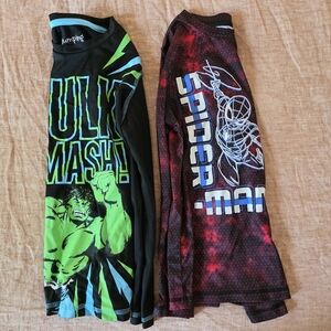 Bundle Of 2 Boys Jumping Beans Active Long Sleeve Marvel Tops Size 7